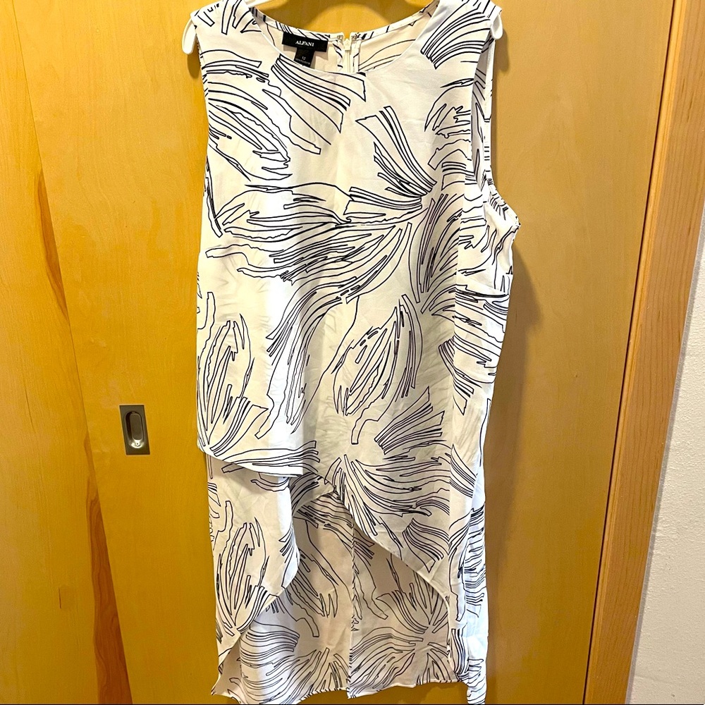 Alfani high low tank sleeve dress